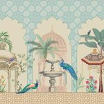 PAPER PLANE DESIGN Indian Ethnic Traditional Mughal Garden Pattern Wallpaper Mural for Living Room (8 FEET X 10 FEET, Non Woven Prime)