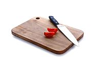 Wood Stone Single Piece Solid Wood Anti Bacterial Chopping Cutting Board With Reversible Usage Size 12 X 8 X 1 Inch (S, Walnut)