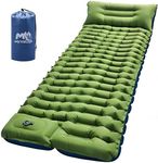 Myxslop Camping Sleeping Pad with Built-in Foot Pump & Pillow, 15.5cm Thick Ultralight Inflatable Sleeping Mat, Compact Camping Mat for Hiking, Backpacking, Festivals & Tent Camping