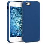 kwmobile Case Compatible with Apple iPhone SE (1.Gen 2016) / iPhone 5 / iPhone 5S Case - TPU Silicone Phone Cover with Soft Finish - Navy Blue