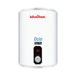 Khaitan Ocio Digital Oval Shape Square Storage Water Heater|5 Star Rated Geyser|Fitted with Incoloy heating element for longer life| Glasslined Tank| Wall Mounting| 2-Yr Warranty (White, 25L)