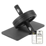 The Cube Club Dual Abdominal Exercise Ab Blaster Fitness Roller With 6 Mm Knee Mat For Abs Workouts|Indoor Ab Wheel Equipment For Core Strengthening With 6 Month Warranty (Weight- 600 Gram), Black