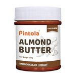 Pintola Almond Choco Spread Creamy 200g | High Protein & fiber | Gluten & cholesterol free | Smooth | Rich in vitamins & anti-oxidants | Made with dark chocolate