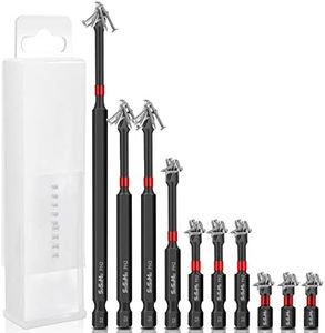 Magnetic Impact Phillips Bit #2 Insert Bits 1 2 3 4 6 inch Anti-Slip Long Magnetic Phillips Screwdriver Bit Set PH2 1/4 Inch Hex Shank Cross Impact Driver Bit for Power Drilling (10PC,25-150mm)