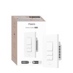 Aqara Smart Dimmer Switch H2,2-in-1 Neutral,Thread/Zigbee Support,Silent On/Off Dimmer Light Switch for Incandescent,Halogen,Dimmable LED,ELV,and CFL