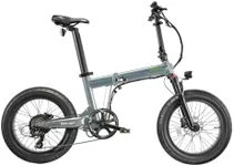 QUALISPORTS Beluga Plus Folding 20" x 4.25" Fat Tire Electric Bike Front Suspension Peak 750W Motor Hydraulic Disc Brake 7 Speed Gear Optional 48V Dual Battery 20MPH Bicycle UL 2849 Certified