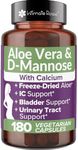 Intimate Rose Aloe Vera Capsules - IC Supplements - 200x Concentrate Pure Aloe Vera + D-Mannose + Calcium - Easy to Swallow Aloe Vera Pills