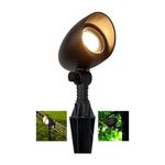 Muguski Low Voltage Outdoor LED Spotlights,Replaceable 5W MR16 LED for Landscape Lighting Tree Downlight/Uplights Directional Spot Light Wall Tree Lights Moonlighting Black Color