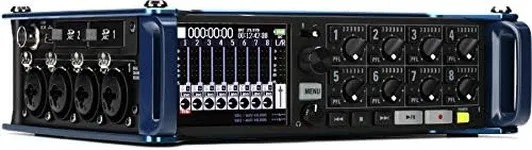 Zoom F8n Professional Field Recorder/Mixer, Audio for Video, 24-bit/192 kHz Recording, 10 Channel Recorder, 8 XLR/TRS Inputs, Timecode, Ambisonics Mode, Battery Powered, Dual SD Card Slots