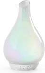 SpaRoom Teardrop Glass Aromatherapy Ultrasonic Misting Essential Oil Diffuser for Large Rooms, Iridescent Opal Bliss