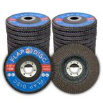 WA 22PACK - 4-1/2" x 7/8" inch Assorted Grit Zirconia/Alumina Flap Disc [40Grit(x10), 80Grit(x10), 120Grit(x2)] for Angle Grinder Sanding Disc Mental/Wood Working 4 1/2 Inch