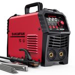 ARCCAPTAIN 220Amp 10PCS Rods Stick Welder, [Large LED Display] ARC/Lift TIG Welding Machine with Synergic Control, IGBT Inverter 110V/220V MMA Welder Machine with Hot Start, Arc Force, and Anti-Stick
