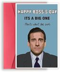 YiKaLus Funny the Office Boss’s Day Card for Boss Leader, Happy Boss Day Gift for Men Women, Naughty Boss Day Greeting Card for Female Male, Unique Boss’s Day Gift Idea for Boss Lady