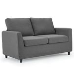 YODOLLA 2 Seater Sofa with Removable Sofa Covers, Modern Double Seat Sofa Loveseat Couch for Livingroom, Grey