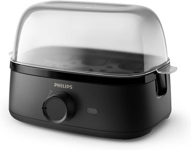 Philips Egg Cooker 3000 Series – Family Size, 6 Eggs, Poached Tray, Easy Clean