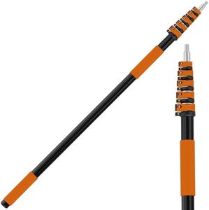 AgiiMan 30FT Reach Telescoping Pole - 5 to 24FT Extension Pole, Portable Aluminum Telescoping Rod with Easy Flip Lock, Paint Roller Extension Poles for Paint Dusting, Window Cleaning