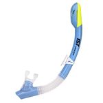 IST Kids Dry Top Snorkel, Youth/Junior Size Scuba Diving & Snorkeling Gear, Hypoallergenic (Blue/Yellow)