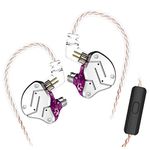 KZ ZSN HiFi in Ear Earphone, KZ Headphone High Resolution Dual Drivers 1BA 1DD in Ear Earbuds with HD Microphone Remote Line Contro