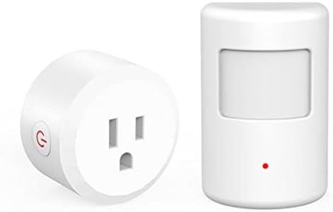 SEHOMY 2 Pack Outlet with Motion Sensor for Bathroom no Wire, Control Bedroom lamp, exhaus, Range Hood, PIR Infrared Motion Sensor Switch Indoor, Plug in Motion Sensor Activated Plug Control Light