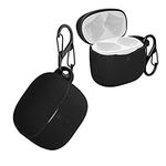 kwmobile Case Compatible with SoundPEATS Air 3 Case - Silicone Cover Holder for Earbuds - Black