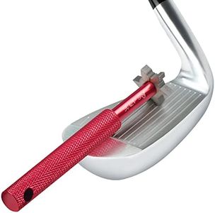 K & V Golf Herramienta Afilar Ranuras Palos de GOL - Accesorios Golf Limpiador con 6 Cortadores para Pitching, Sand, Lob y Gap Wedges y Todos los Hierros – 6 Cabezas Mejorar Backspin y Control