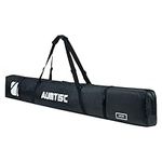 AUMTISC Single Ski Bag Travel Padded to Transport Skis Gear Pocket with Adjustable Handle 170cm Black