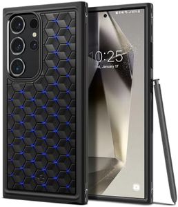 SPIGEN Cryo Armor Case Designed for Samsung Galaxy S24 Ultra Case AirCube Pattern and ArticFlow Tech Heat Absorb Cooling Cover - Cryo Blue