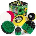 Electric Spin Scrubber Kitchen Cleaning Set with Multi-Purpose Cleaner Paste - Lemon Lime Scented, Stainless Steel Appliance, Oven, Stove Top, Microwave, Sink, Counter Top, Grout, Baseboard Cleaner