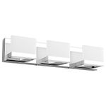 Tipace Modern 3 Lights LED Vanity Light for Bathroom Up and Down Chrome Bathroom Wall Light Fixtures Over Mirror(White Light 6000K)