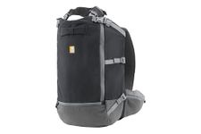 Ruffwear Hitch Hiker Dog Backpack Carrier, Pet Carrier Travel Bag, Integrated Harness & Padded Straps, Breathable & Comfy, Fully Ventilated, for X-Small to Medium Pups up to 30kg, Basalt Grey, X-Small