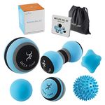 Massage Ball Kit for Myofascial Release, Trigger Point Therapy & Deep Tissue Massage– Set of 6 – Foam & Rubber Massage Balls for Muscle Recovery & Plantar Fasciitis Relief