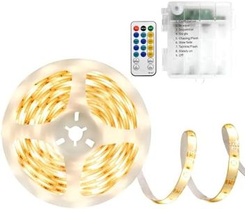 DBFAIRY Bande LED 5 m, 150 LED 2835 SMD, 8 modes, autocollante, avec télécommande, pour décoration de la chambre à coucher, de la maison (blanc chaud)