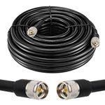 XRDS -RF CB Coax Cable 100FT, KMR 400 UHF Coaxial Cable PL-259 UHF Male Coax Cable Low Loss 50 ohm CB Cable for Ham Radio CB,Amateur,Ham Radio,Two-Way Radio,SWR Meter