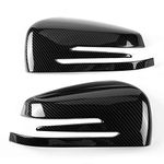 1 Pair Carbon Fiber Wing Mirror Covers, Car Side Mirror Cover Caps Rear View Mirror Cover Trim Side Rearview Wing Mirror Cover Cap for A B C E GLA