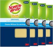 Scotch-Brite Dobie All Purpose Pads, 3Count (Pack Of 4) Total 12 Pads