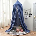 Children Bed Canopy Bed Canopy for Kids Extra Large Size Hanging Round Dome Kids Play Tent House Reading Nook for Boys,Girls,Bedroom Decor by LOVFAS (Royal Blue)