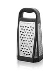 Microplane Elite Five Blade Box Grater with Measuring Cup Base, Five Grating Surfaces Including Fine, Coarse, Double-Sided Ribbon, Ultra-Coarse, and Slicer - Black