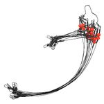 Fishing Wire Trace Leader Rig Stainless Steel 1RD/2RD Fishing Rigs Terminal Tackle with Swivel Snap Beads Fishing Lures Wire Leader Rigging