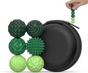 Silicone Magnetic Balls Fidget Toys Adults & Teens, 6PCS Strees Relief Balls Sensory Toys for Autism ADHD Anxiety, Fun Office Desk Silent Toy, Stocking Stuffers for Men Women Gifts (Green)