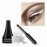 PHOERA GEL EYELINER LONG LASTING WATERPROOF SMUDGE PROOF 24H MAKEUP 10 SHADE UK (201 WHITE)