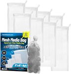 Aquatic Experts High Flow Filter Media Bag - Durable Filter Bags for Fish Tank, Secure Aquarium Media Bag with Drawstring, Media Bags for Aquarium and Pond, High Flow (White), 3” x 8” – 8 Pack