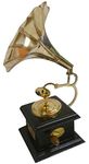 Extreme Karigari Gramophone Dummy Vintage Brass 9" Decorative| Rajasthani Decorative| Desk Accent| Gift| Showpiece| Interior Decoration Item| Room Decor| Home Decor| Handicraft