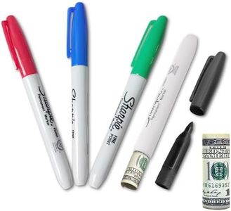 Fake Pen Diversion Safe Marker (4 Pack) - Realistic Pen Diversion Safe - Hidden Secret Compartment Decoy Permanent Marker - Hide And Store Money Waterproof Storage Cash Holder Container Lock