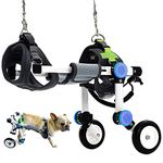 Dog Wheelchair,Fordable Dog Wheelchair for Back Legs,Assist Small Pets with Paralyzed Hind Limbs to Recover Their Mobility Two Colour 5-Size (XXXS White)