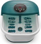 Collapsible Foot Spa Bath Massager with Heat, Bubble, 35-48℃ /95-118℉ Adjustable Temperature Fast Heating, Massage Rollers(Non-electric) with Detachable Massage Points Relief at Home