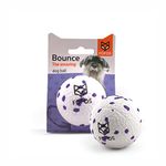 BarkButler x Fofos Super Durable Bounce Dog Ball Toy (S),White&Purple|X-Small-Medium Dogs(0-20 kg)|High Pull Strength|Lightweight|Gentle on Teeth&Gums|Floats on Water|for All Dog Breeds