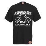 Brook Hi Vis UK This is What an Awesome Dad Looks Like! Mens Funny T-Shirt Black Large