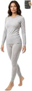 MERINNOVATION Merino Wool Base Layer Set for Women 100% Merino Wool Thermal Underwear Lightweight Long Sleeve