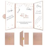 Holkcog Farewell Guest Book Alternative, Farewell Gifts for Coworkers Friends, Rose Gold We Will Miss You Signature Board, Happy Retirement Party Decorations, Farewell Card for Women Men