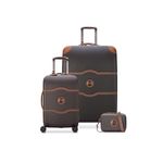 DELSEY Paris Chatelet Hardside 2.0 Luggage with Spinner Wheels, Chocolate Brown, 3 Piece Set (19/28/Crossbody), Chocolate Brown, 3 Piece Set (19/28/Crossbody), Chatelet Hardside 2.0 Luggage with